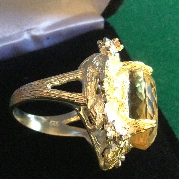 Amazing Genuine 20+ CTW Citrine, Custom made Ring - Picture 8 of 12